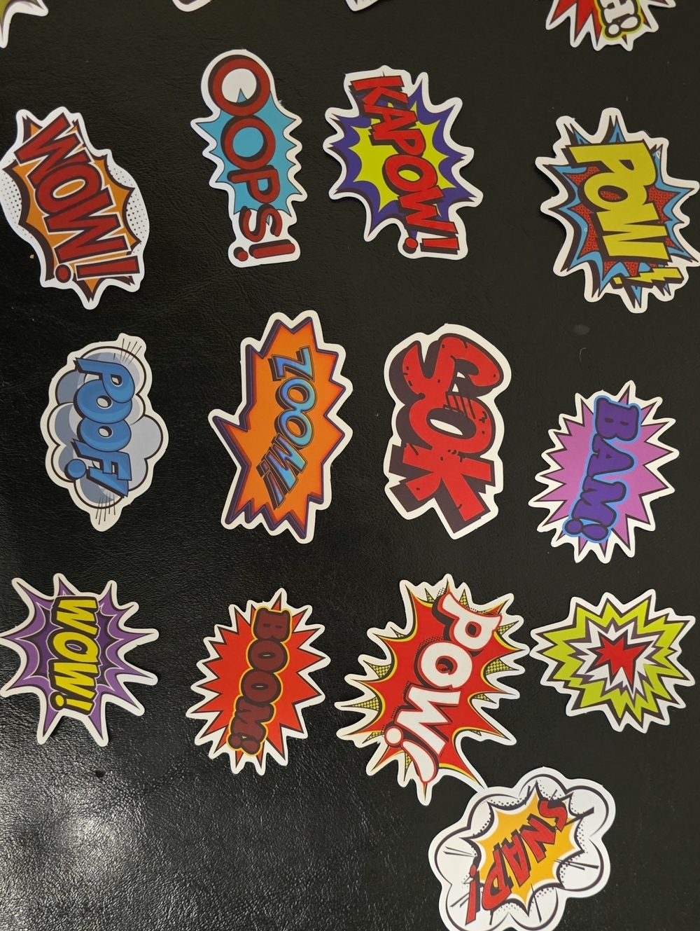 Comic Book Sound Effect Sticker Set - Multicolor
